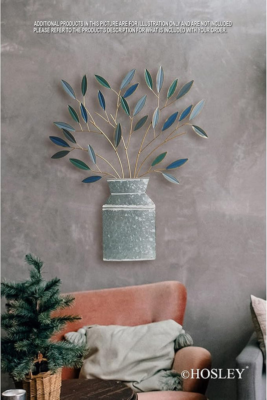 Hosley Metal Dimensional Wall Art Vase- 24" High. Ideal Gift for Weddings, Special Occasion, Home Decor, Party, Spa, Votive/LED Gardens, Home Office O9