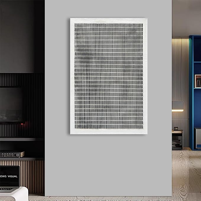 NANKAI Art Hand-painted 45x30 inches white and black thick texture abstract art oil painting Contemporary minimalist art home office corridor wall decoration painting