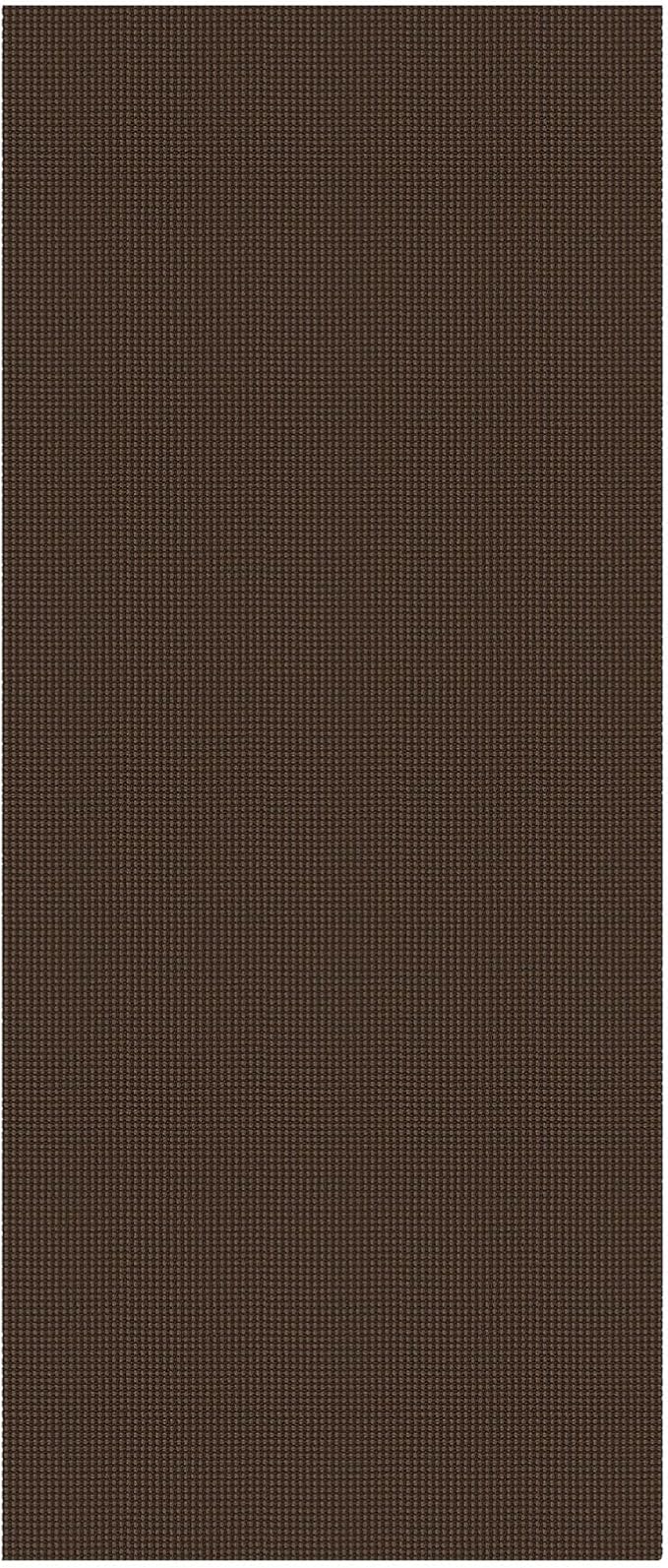 KOZYFLY Woven 3x7 Washable Kitchen Runner Rug, Non Slip Wide Runners for Hallway, Cotton Entryway Runner, Braided Floor Carpet for Entry, Kitchen, Bedside, Hall, Brown/Dark Brown
