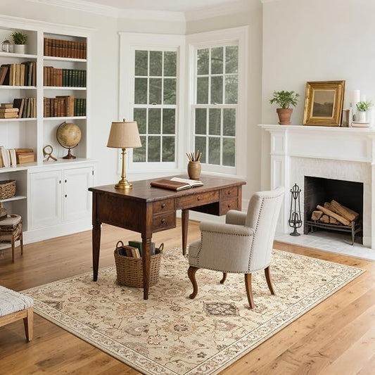 Machine Washable Small Rugs for Entryway: Door Mat Indoor Entrance 4x6 Area Rug Stain Resistant Non Slip Low Pile Soft Carpet for Kitchen Front Door Indoor Entry Bathroom Bedroom