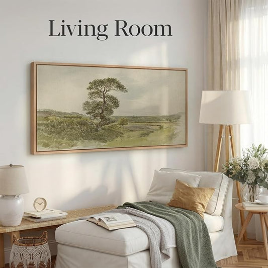 Bzstyleart Large Wood Framed Wall Art Room Aesthetic