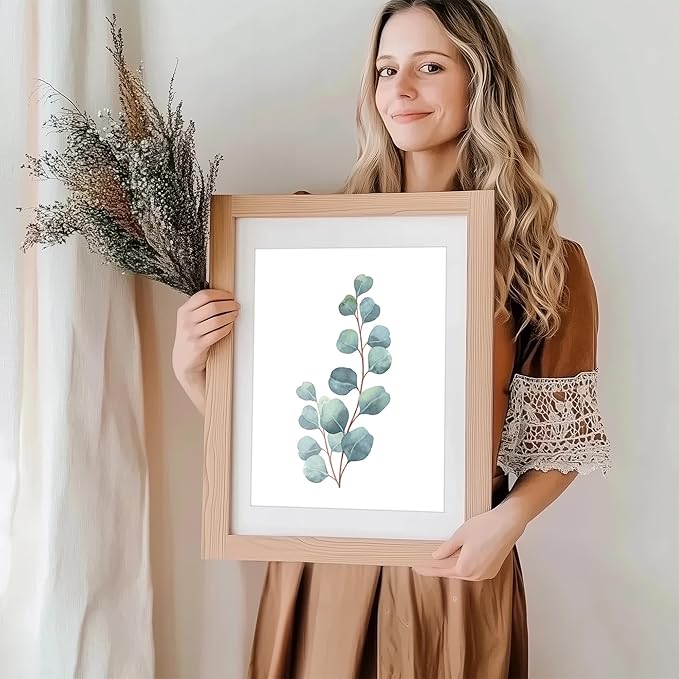 Botanical Prints Wall Art - Eucalyptus Leave - (Set of 6) Art Print - 11x14 (Unframed) | Refresh Your Space with Nature's Elegance | Elevate Your Room Decor with Timeless Greenery| Home Decor