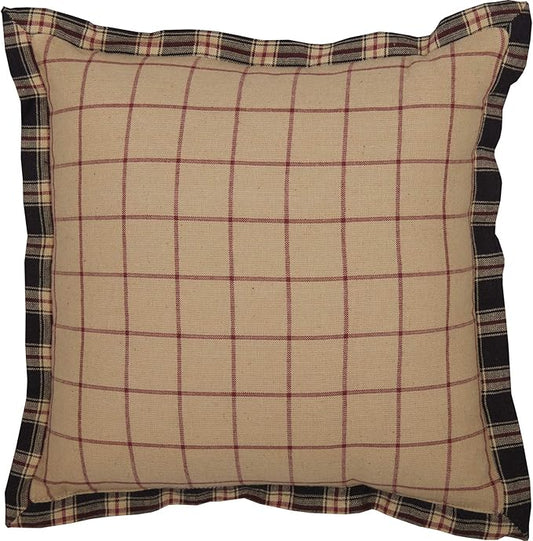 VHC Brands, Bingham Star, Cotton, 10x10, Star Patch Pillow, Black
