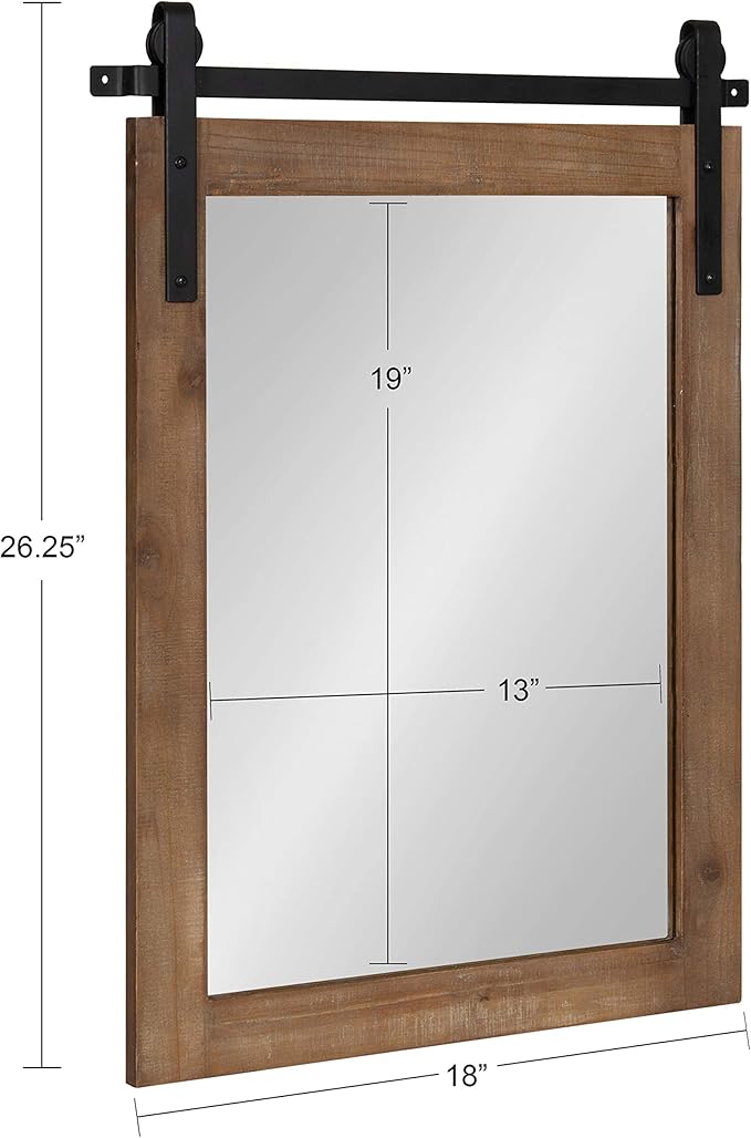Kate and Laurel Cates Farmhouse Wall Mirror