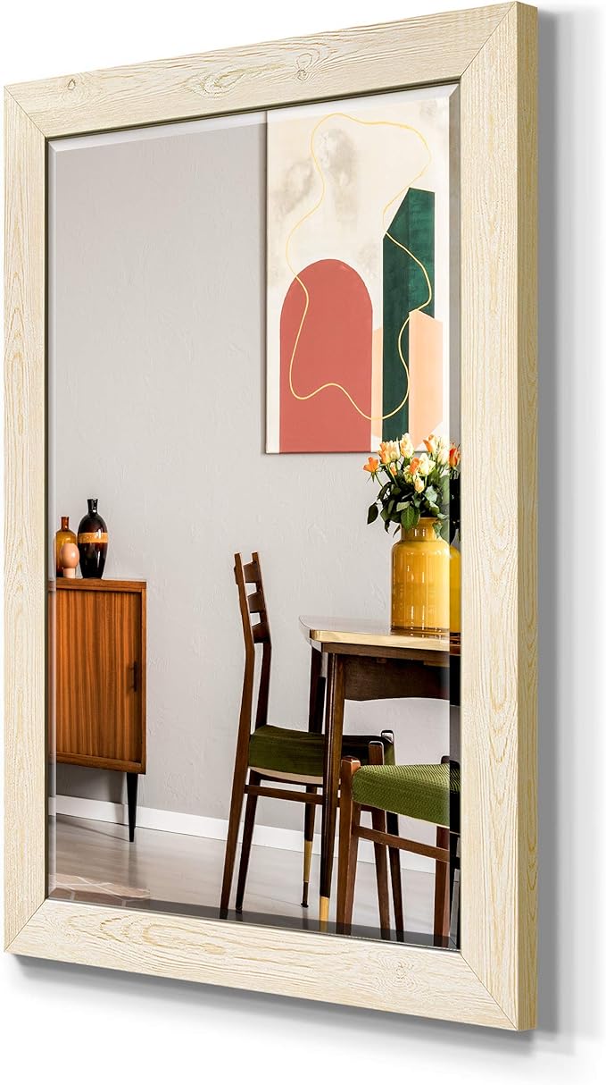 Barnwood Wood Full Length Mirror - Distressed White (AR1-L01)