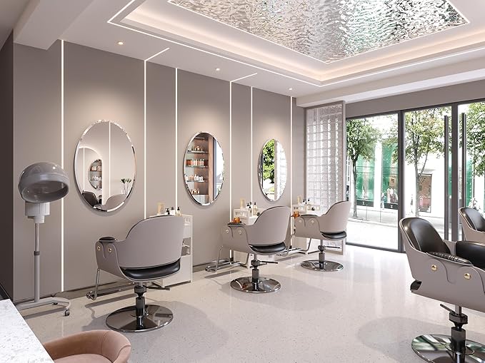 Frameless Oval Mirror, 22x30 Inch Beveled Bathroom Mirrors for Over Sink, Tempered Glass Oval Mirrors for Vanity, Living Room, Bedroom, Entryway