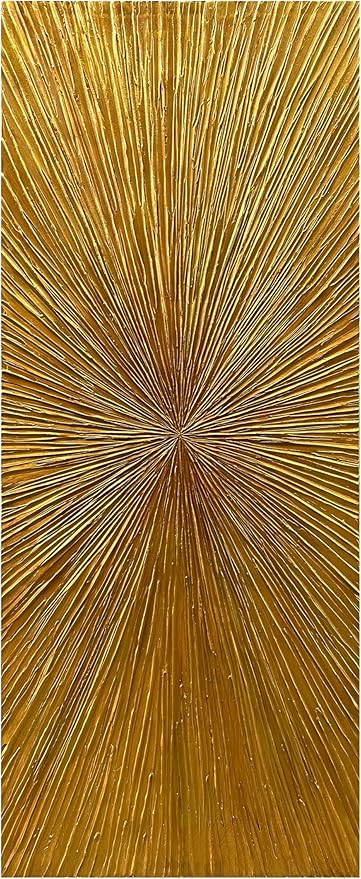 NANKAI Art Hand Painted Gold Texture Abstract Art Oil Painting Modern Style Art Living Room Office Corridor Wall Decoration Oil Painting 24x60 inch Large Canvas Painting
