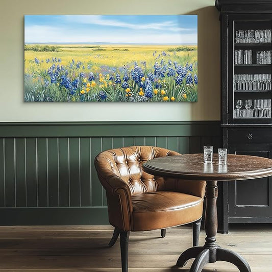 crmotu Nature Wall Art, Canvas Wall Art Landscape, Oversized Artwork for Walls, Cottagecore Scenic Art Prints, Rustic Aesthetic Paintings Wall Decor Living Room Bedroom Dining Room Entryway 29x57inch