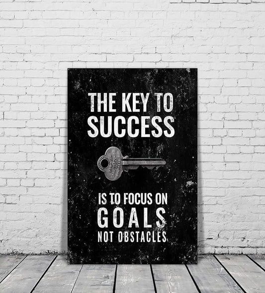 Yatsen Bridge Abstract Creative Inspiring Wall Art for Office Home Wall Decor HD Print Success Key Positive Sayings Gift Choice for Men and Women Dinning Room Kitchen Decor Ready to Hang-24x36 inches