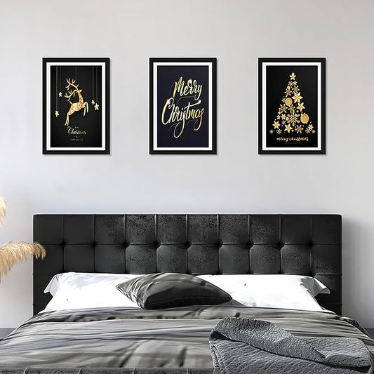 ELSKER&HOME 13x19 Picture Frame Black 3 Pack, Display Poster 11x17 with Mat or 13x19 without Mat, Horizontal and Vertical Wall Mounting