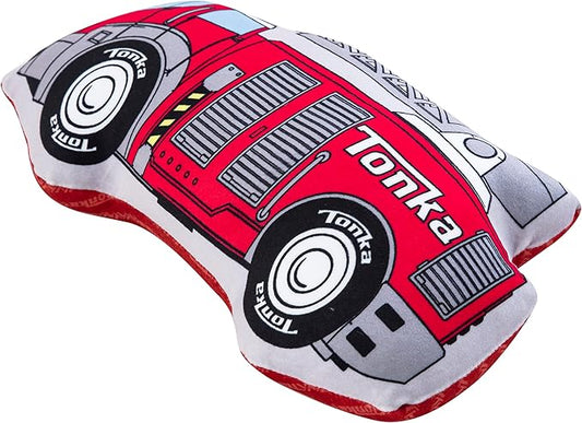 Northwest Hasbro Tonka Fire Truck Cloud Pillow, Plush Comfort for Kids Adults, Bedroom Playroom Decor, Spot Clean, 12 Inch