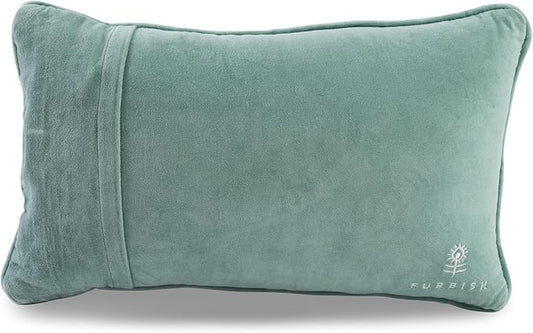 FURBISH Needlepoint Decorative Throw Pillow - Fly Coach - 9"x15" - Small Embroidered Designer Pillow for Living Room, Couch, Sofa, Chair & Bed - Eclectic Home Decor