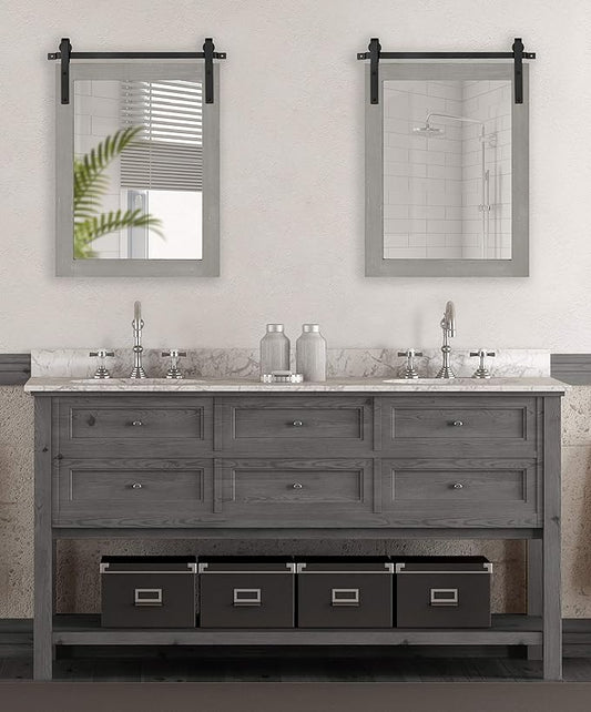 Kate and Laurel Cates Farmhouse Wall Mirror