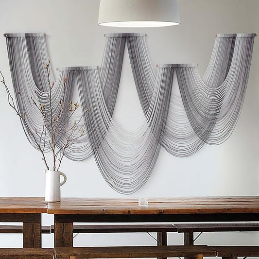 IOWER Large Macrame Wall Hanging Boho Wall Art Handmade Home Decor Dip-Dyed Macrame Wall Decor Wall Art Craftsmanship Fiber Art Boho Chic Wall Decor Modern For Bedroom Livingroom Backdrop