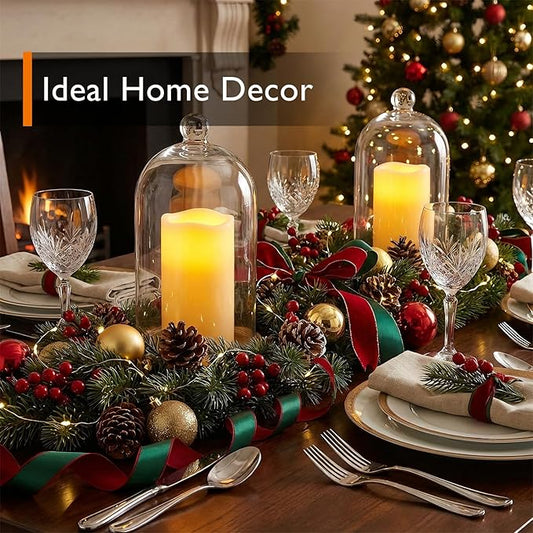 Homemory 3"x6" Flameless Candles, Outdoor Waterproof, Battery Operated LED Pillar Candles with Remote Control and Timer, Plastic, Long Lasting