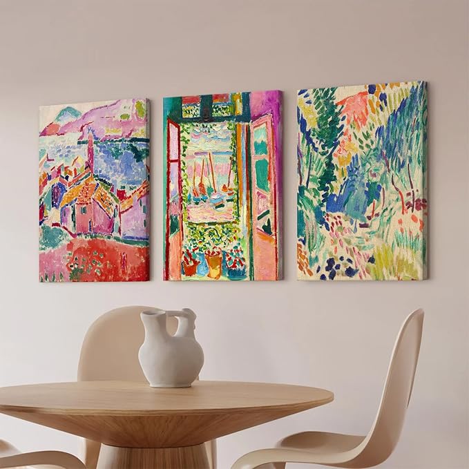 Henri Matisse Wall Art Prints Aesthetic Canvas Matisse Wall Decor Painting Colorful Matisse Wall Art Poster Boho Abstract Matisse Picture Artwork for Bedroom Living Room 16x24x3 Inch Ready to Hang