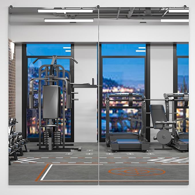 Keonjinn Home Gym Mirror 72" x 36" Large Wall Mounted Rectangular Full Length Mirror for Fitness, Dance Studio, Garage, Home Gym Decor, Oversized Activity, 1 PC