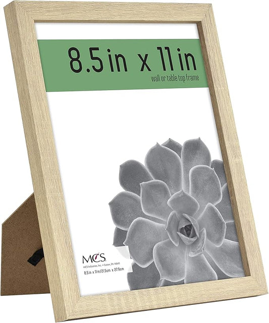 MCS Gallery Essential Certificate Document Frame Set, Gallery Wall Frames Fit 8.5 x 11 Diplomas, Documents & Certificates, Natural Woodgrain, 2-Pack