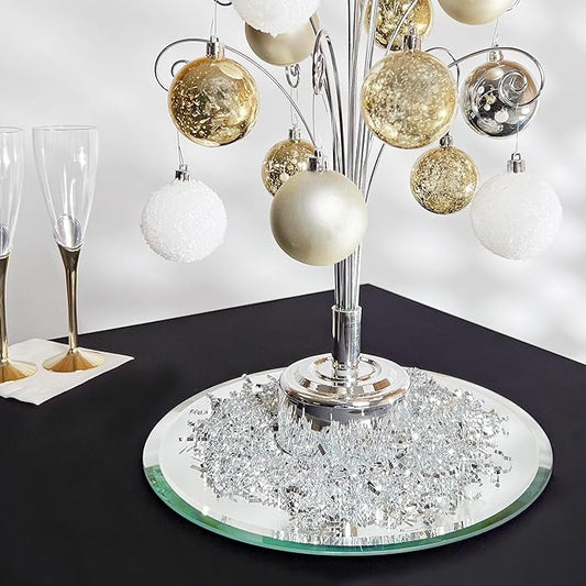 Plymor 12" Round, 5mm Thick Beveled Glass Mirror Circle, Pack of 6