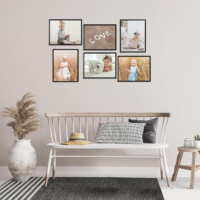 ELSKER&HOME 11 x 14 Frame Black 12 Pack, Certificate Award Document Diploma Frame Multi Pack, 11x14 Picture Frame for Wall & Tabletop Mounting in Horizontal or Vertical Format