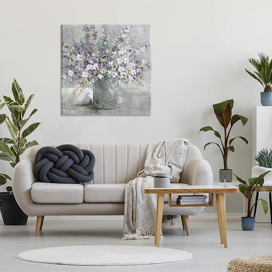 Stupell Industries Blossoming Aster Flower Bouquet Soft Purple Bouquet Painting Canvas Wall Art, Design by Carol Robinson, 36 x 36