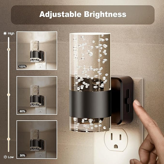JandCase Night Light, Night Lights Plug into Wall,LED Nightlight with Adjustable Brightness, 5000K,Automatic Night Light Plug in with Auto Light Sensor for Bathroom Hallway Room Decor