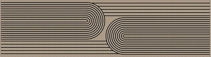 Easy Jute Hallway Runner Rug, 2' x 8' Kitchen Runner, Black Farmhouse Ultra-Thin Washable Non-Slip Carpet Runner for Laundry, Bedroom, Backyard, Outdoor, Home Decor