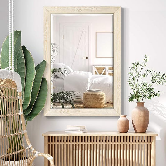 Barnwood Wood Full Length Mirror - Distressed White (AR1-L01)