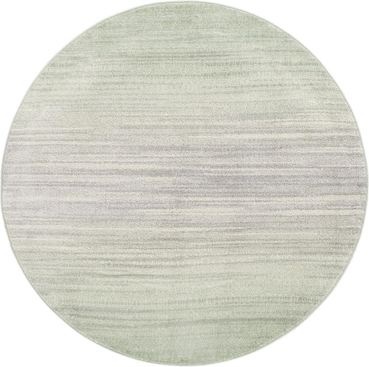 SAFAVIEH Adirondack Collection Area Rug - 6' Round, Sage & Grey, Modern Design, Non-Shedding & Easy Care, Ideal for The Living Room, Dining, Bedroom (ADR183W)