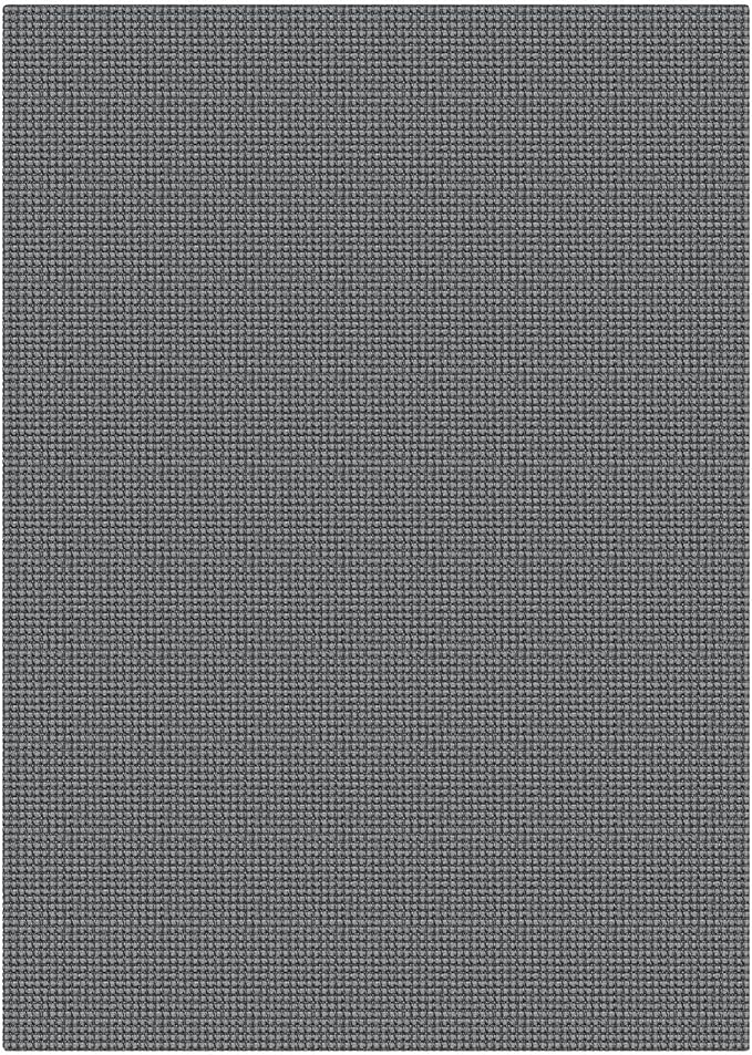 KOZYFLY Washable 5x7 Living Room Rug, Non Slip Woven Area Rugs, Braided Floor Carpet for Entryway, Kitchen, Bedroom, Dining Room, Office, Cotton Rug Indoor Decor, Grey/Dark Grey