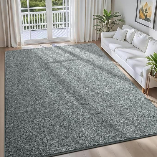 5x7 Area Rugs for Bedroom Living Room, Grey Green Soft Low-Pile Modern Indoor Thickened Memory Foam Non-Slip Washable Carpets for Kids Dorm Home Decor Rug