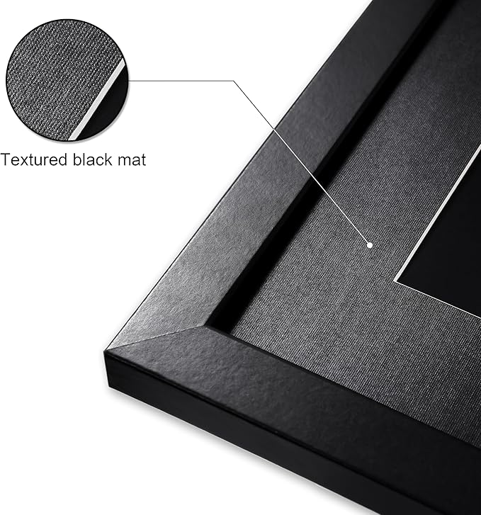 ELSKER&HOME 24x36 Poster Frame 3 Pack, Black Frame Display 20x30 Photo with Mat or 24x36 Picture Frames without Mat, Horizontal and Vertical Wall Mounting