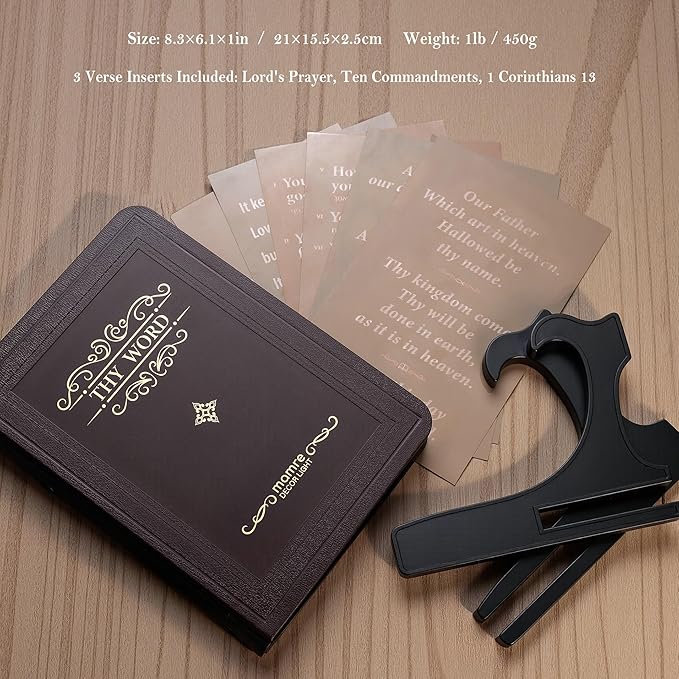 mamre Bible Verses Lamp, The Old Testament Display Light - Thy Word is a lamp Unto My feet, and a Light Unto My Path. - Exodus 20:1-17 The Ten Commandments, Religious Inspirational Gift