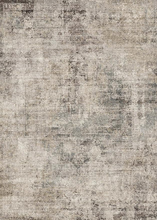 Hazo Haus Taupe Brown Extra Large Area Rug for Living Room 10x14 – Modern Farmhouse Rustic Washable Rug for Dining Room & Bedroom, Non-Slip Foldable Dark Academia Décor