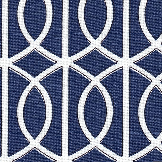 Homepop Home Decor Upholstered Classic Swoop Arm Accent Chair Accent Chairs for Living Room & Bedroom Decorative Home Furniture, Classic Navy Geometric