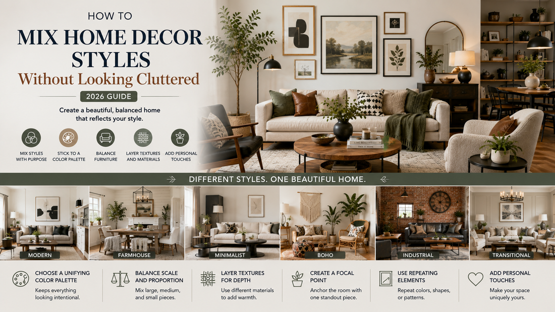How to Mix and Match Home Decor Styles Without Making Your Space Look Cluttered (2026 Guide)