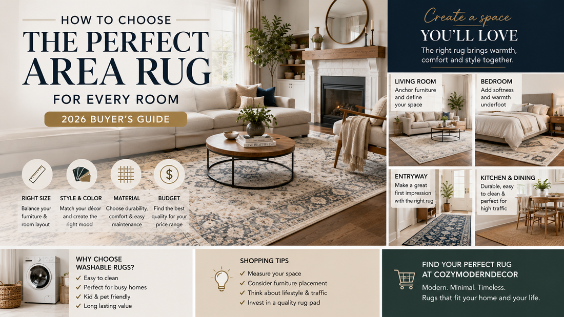 How to Choose the Perfect Area Rug for Every Room (2026 Buyer's Guide)