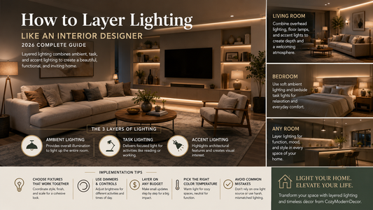 How to Layer Lighting Like an Interior Designer (2026 Complete Guide)