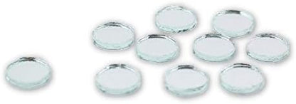 0.5 inch Small Tiny Round Craft Mirrors Bulk 50 Pieces Mirror Mosaic Tiles