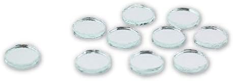 0.5 inch Small Tiny Round Craft Mirrors Bulk 50 Pieces Mirror Mosaic Tiles