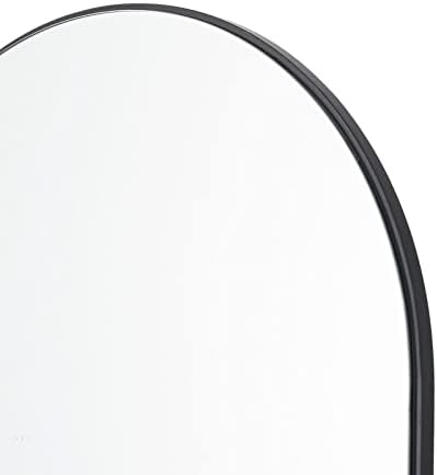 NeuType Arched Full Length Mirror Floor Mirror Wood Frame Modern & Contemporary Full Length Mirror, Wall-Mounted Mirror, Standing Hanging Leaning Against Wall, 65"x22", Black