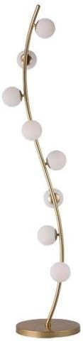 ET2 Lighting Rover Floor Lamp | Metallic Gold Finish | Matte White Glass Shade | Modern Standing Floor Lamp for Living Rooms and Reading Nooks | Plug in Power Cord | E24769-11MG