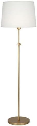 Robert Abbey 463 Lamps with Oyster Linen Shades, Aged Natural Brass Finish