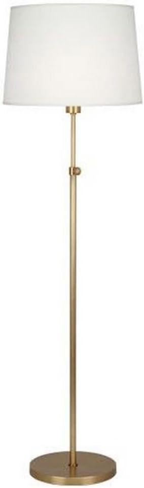 Robert Abbey 463 Lamps with Oyster Linen Shades, Aged Natural Brass Finish