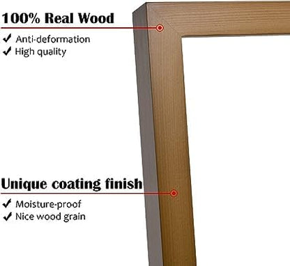 KINLINK 4x6 Frame Brown, Solid Wood 4 x 6 Picture Frame with Acrylic Plexiglass for 3.5x5 with Mat, Tabletop and Wall Display Photo Frames 4x6 Brown, 4 Pack