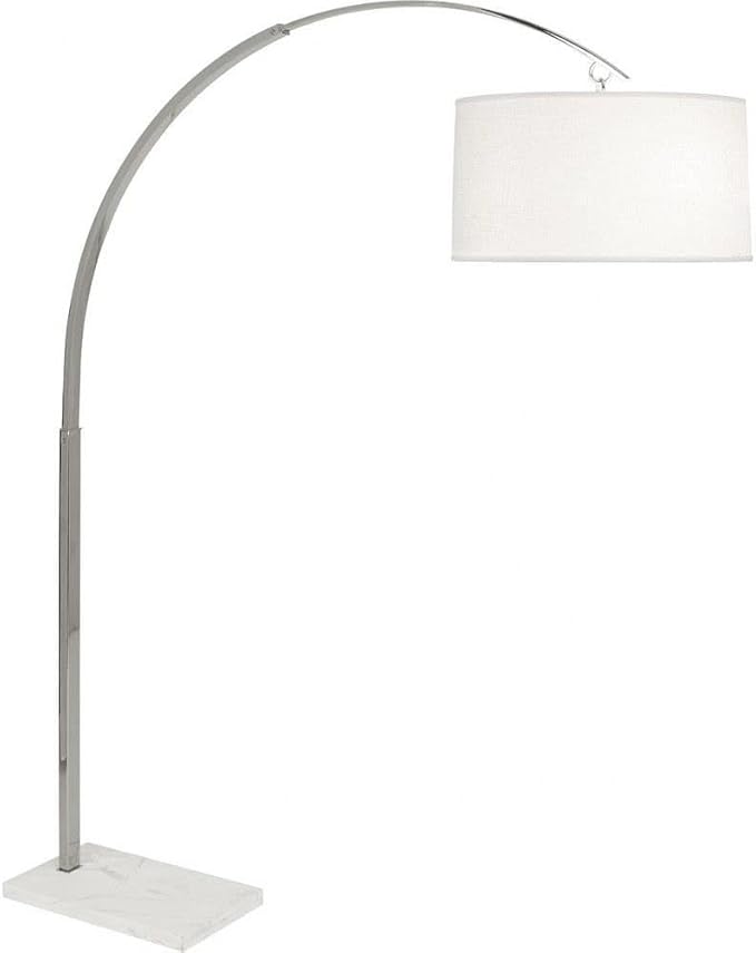 Robert Abbey Lighting Archer 2-Light Floor Lamp 66.375 Inches Tall-Polished Nickel Finish