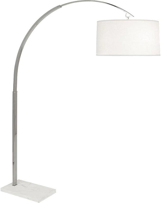 Robert Abbey Lighting Archer 2-Light Floor Lamp 66.375 Inches Tall-Polished Nickel Finish