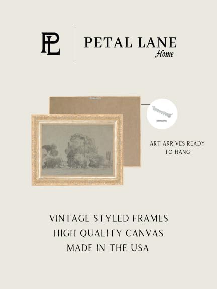Petal Lane Tree Wall Art - 12x10 Framed Antique Decor - Make Your Own Gallery Wall Frame Set - Dark Academia Wall Decor - Canvas Tree Wall Decor (Grove Of Trees)