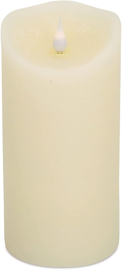 3.5x7 inch Ivory Simplux Flameless LED Candle w/Flickering Moving Flame