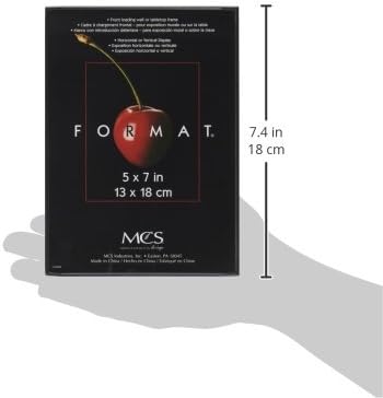 MCS Format 5x7 Picture Frame Black, Gallery Wall Vertical & Horizontal Wall Hanging Small Picture Frame or Tabletop Easel for Photos & Art Prints (12-Pack)